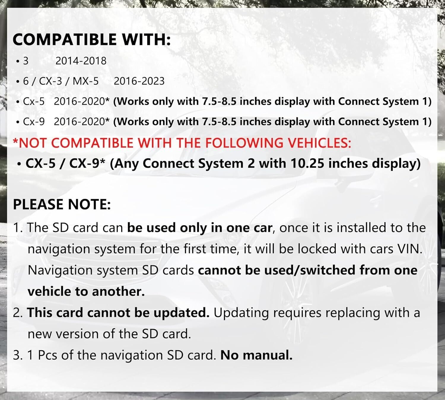 Mazda Navigation SD Card with Latest Maps – Compatible with 2016-2023 Models