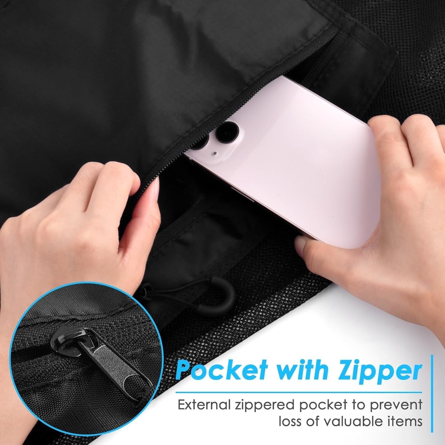 Lightweight Sports Drawstring Bag with Multi-Compartment Design for Convenience