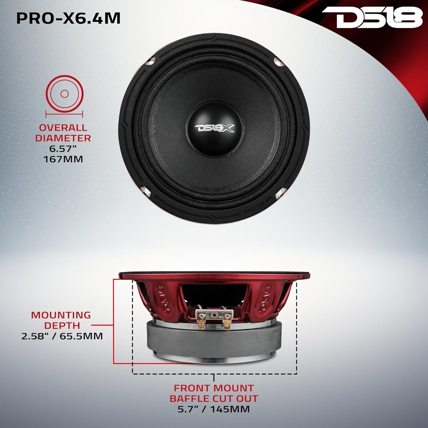 6.5" Midrange Loudspeaker - Premium 250W RMS for Enhanced Audio Experience
