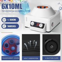 Load image into Gallery viewer, Compact Laboratory Centrifuge - 6x10ml with Digital LCD Timer &amp; Safety Features