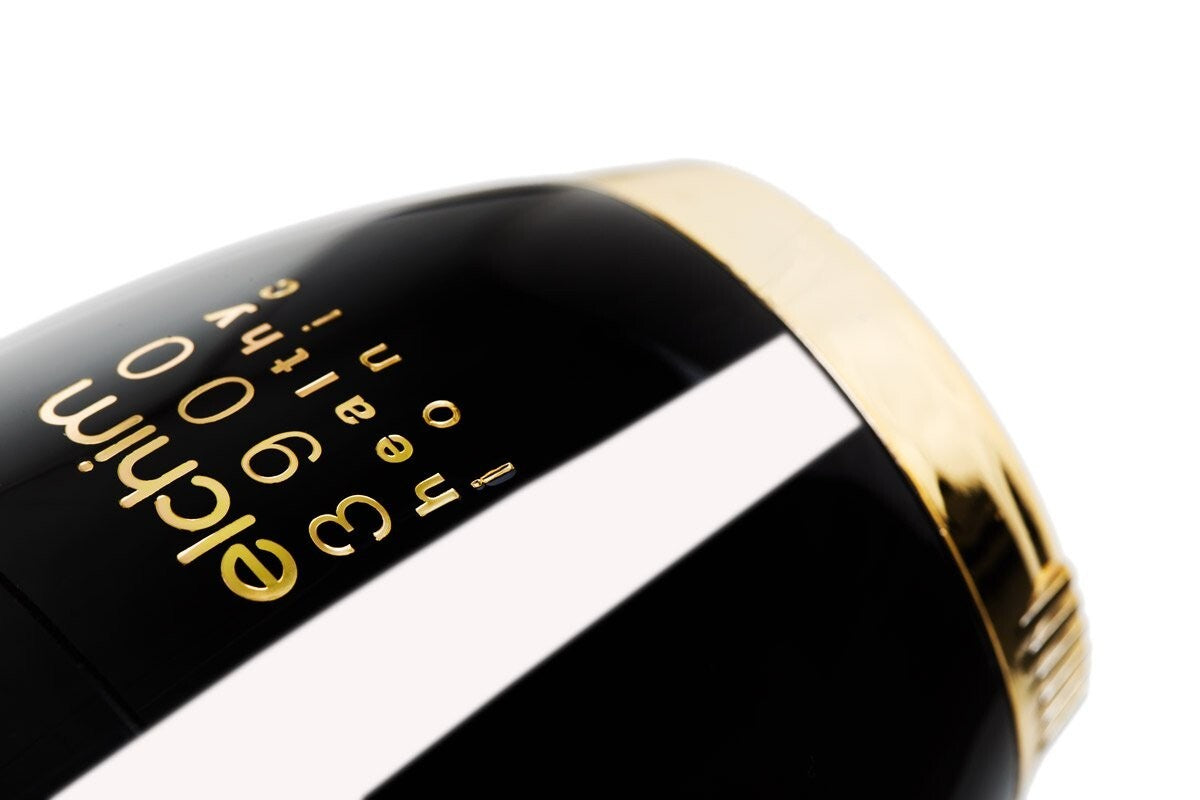 Professional 2000W Ionic Hair Dryer with 2 Attachments - Black & Gold Style