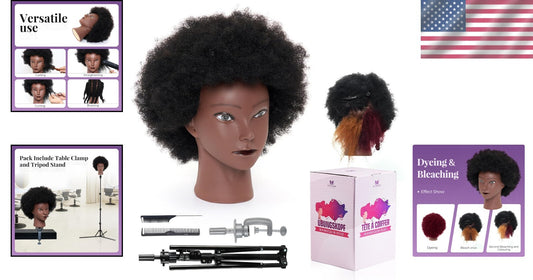 Versatile 10 Inch Mannequin Head for Braiding, Styling & Hair Training Kits