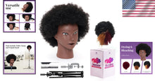 Load image into Gallery viewer, Versatile 10 Inch Mannequin Head for Braiding, Styling &amp; Hair Training Kits