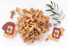Load image into Gallery viewer, 50 Handcrafted Olive Wood Crosses from Bethlehem - Authentic Holy Land Gifts