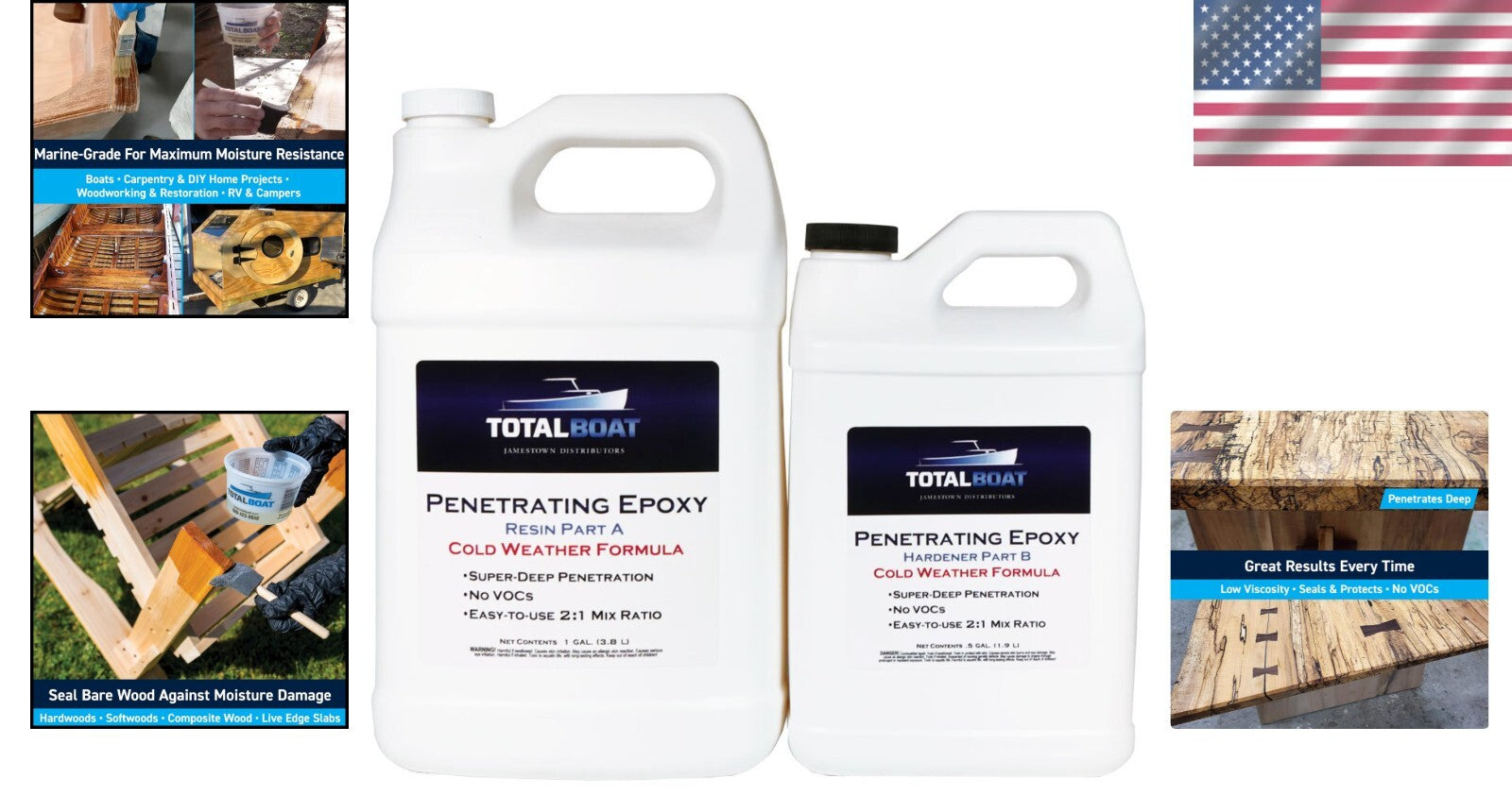 Premium Cold Weather Wood Stabilizer - Clear Epoxy for Rot Repair & Restoration