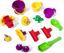Load image into Gallery viewer, Durable Toddler Water &amp; Sand Table with Rain Shower &amp; Slides for Summer Fun