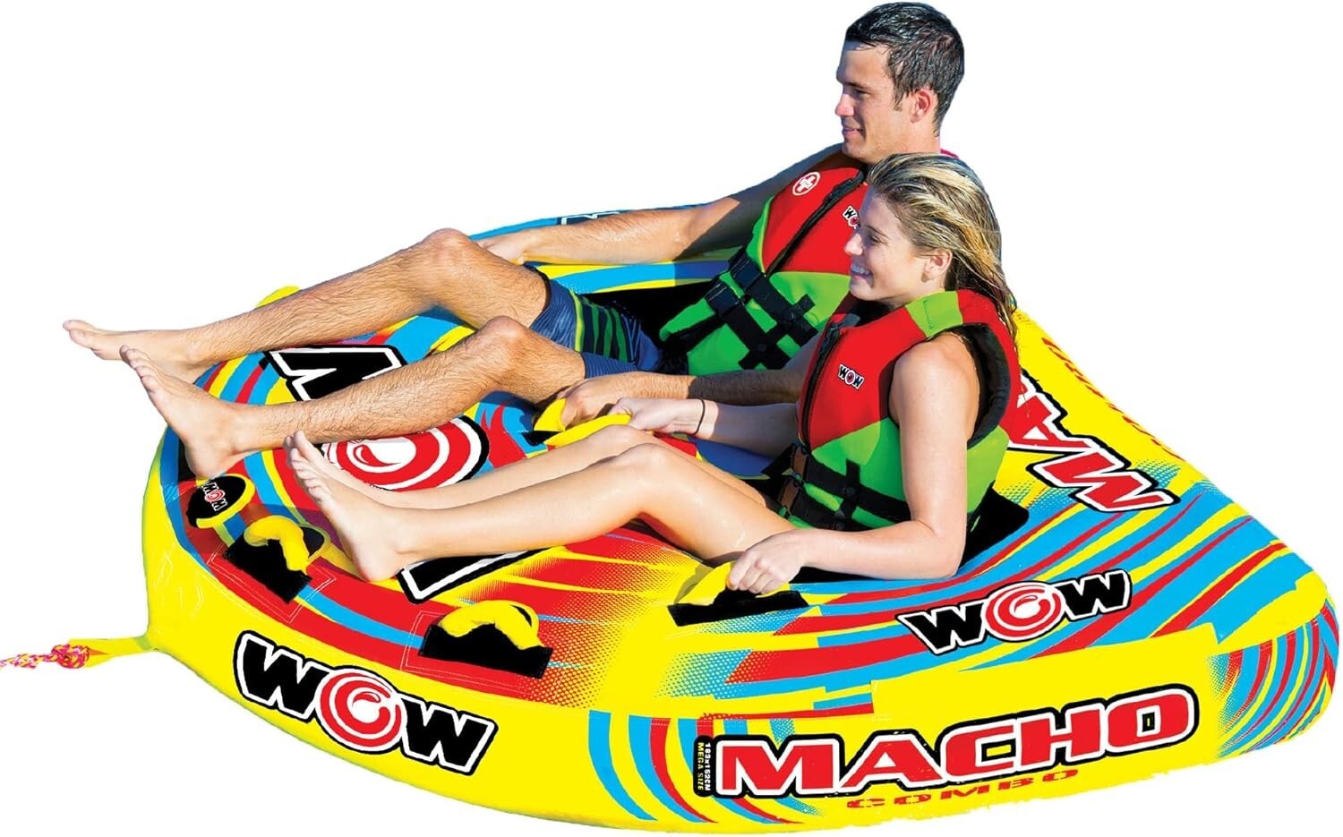 Durable 1-2 Person Towable Water Tube with UV Protection & Easy-Connect System