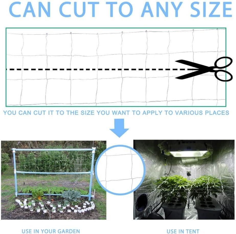 Durable Green Plant Support Net - 79''x328' Heavy Duty Mesh for Climbing Plants