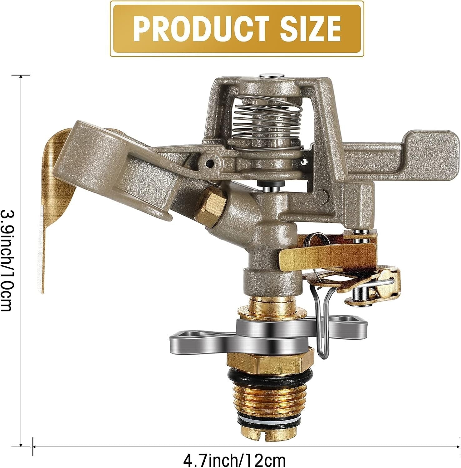 360-Degree Adjustable Brass Sprinkler Heads - Long-Lasting Garden Irrigation