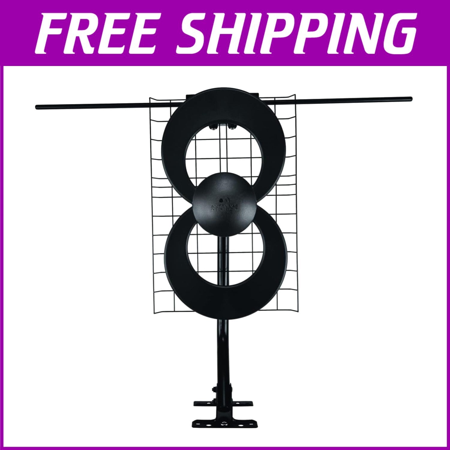 60+ Mile UHF VHF TV Antenna with Reflector for 4K 8K NEXTGEN TV - ClearStream 2V