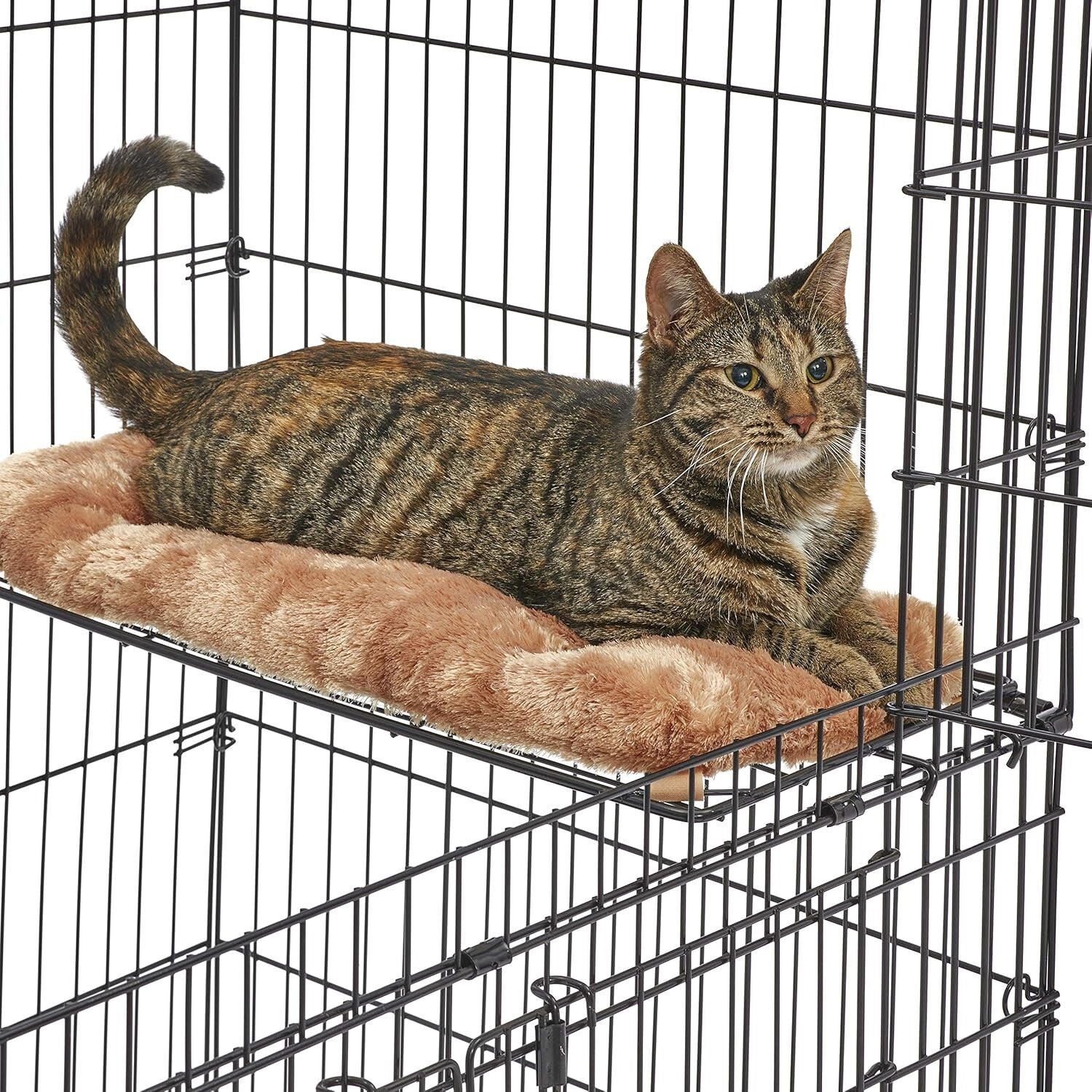 Spacious Cat Playpen with 3 Adjustable Platforms & Leak-Proof Base - 36"x23"x50"