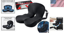 Load image into Gallery viewer, Adjustable Dark Gray Seat Cushion for Truck Drivers – Sciatica Relief &amp; Comfort