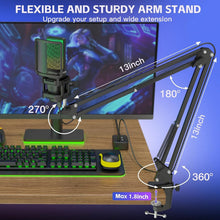 Load image into Gallery viewer, Unidirectional USB Gaming Microphone with Real-time Monitoring &amp; Accessories