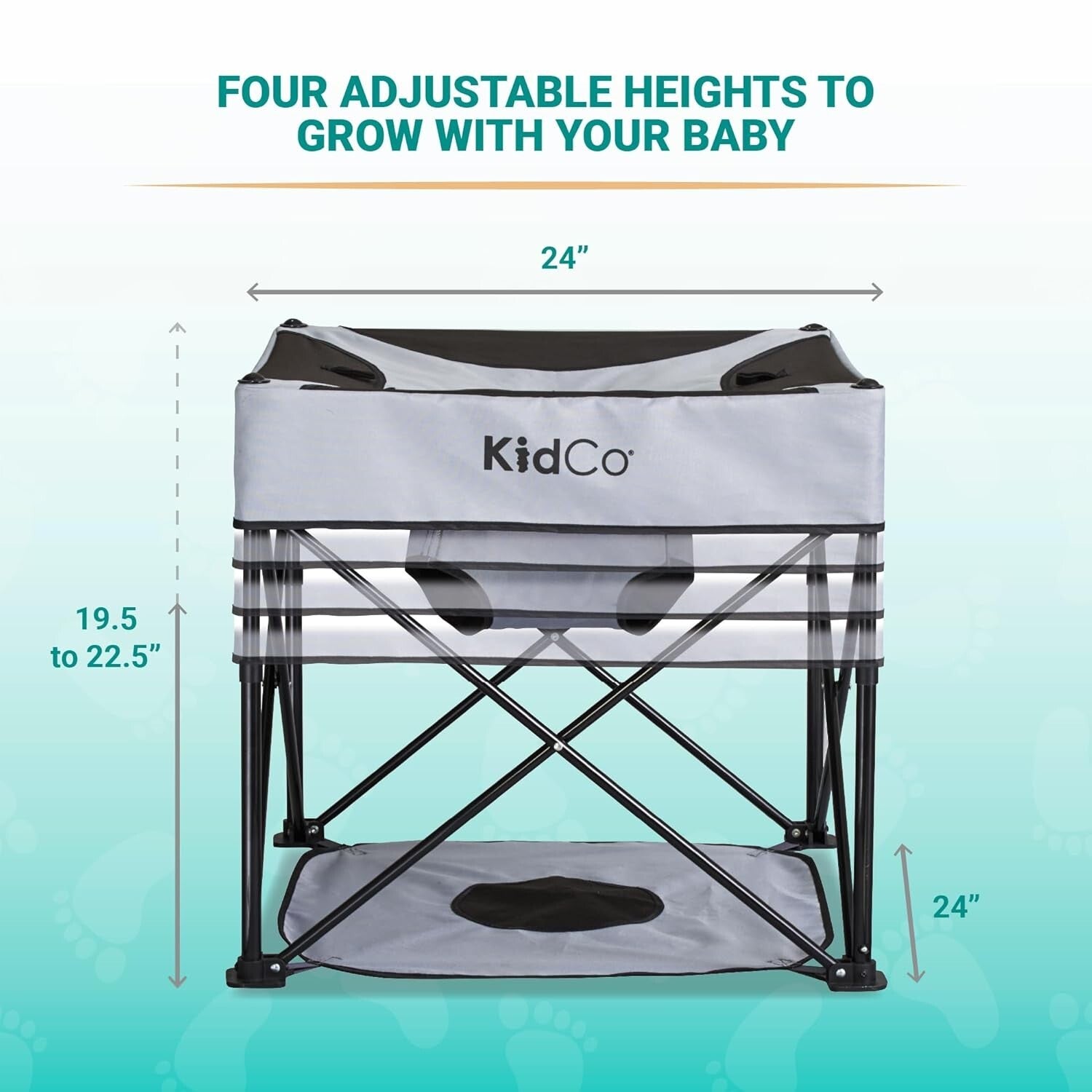 Midnight GoPod Folding Baby Chair with Adjustable Height - Ideal for Travel