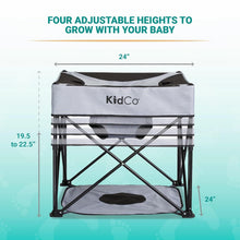 Load image into Gallery viewer, Midnight GoPod Folding Baby Chair with Adjustable Height - Ideal for Travel