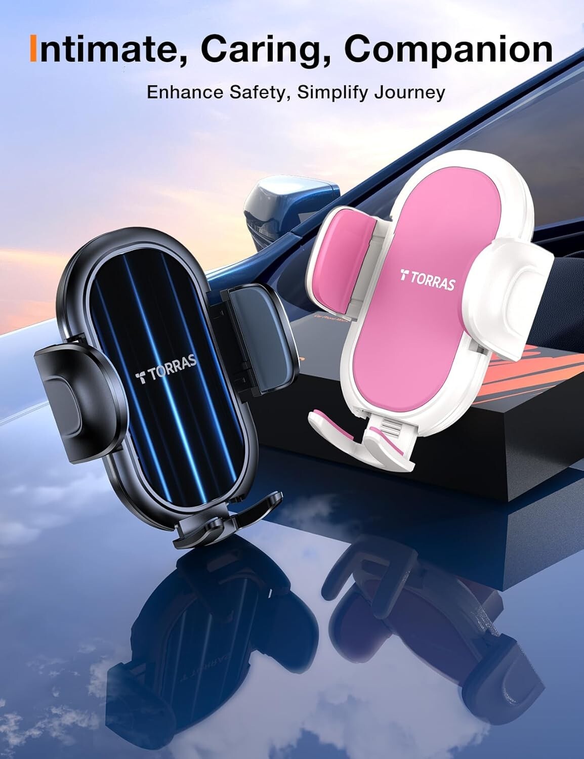 Lovely 2-Pack Phone Mounts for Cars - Secure Dashboard & Windshield Solution