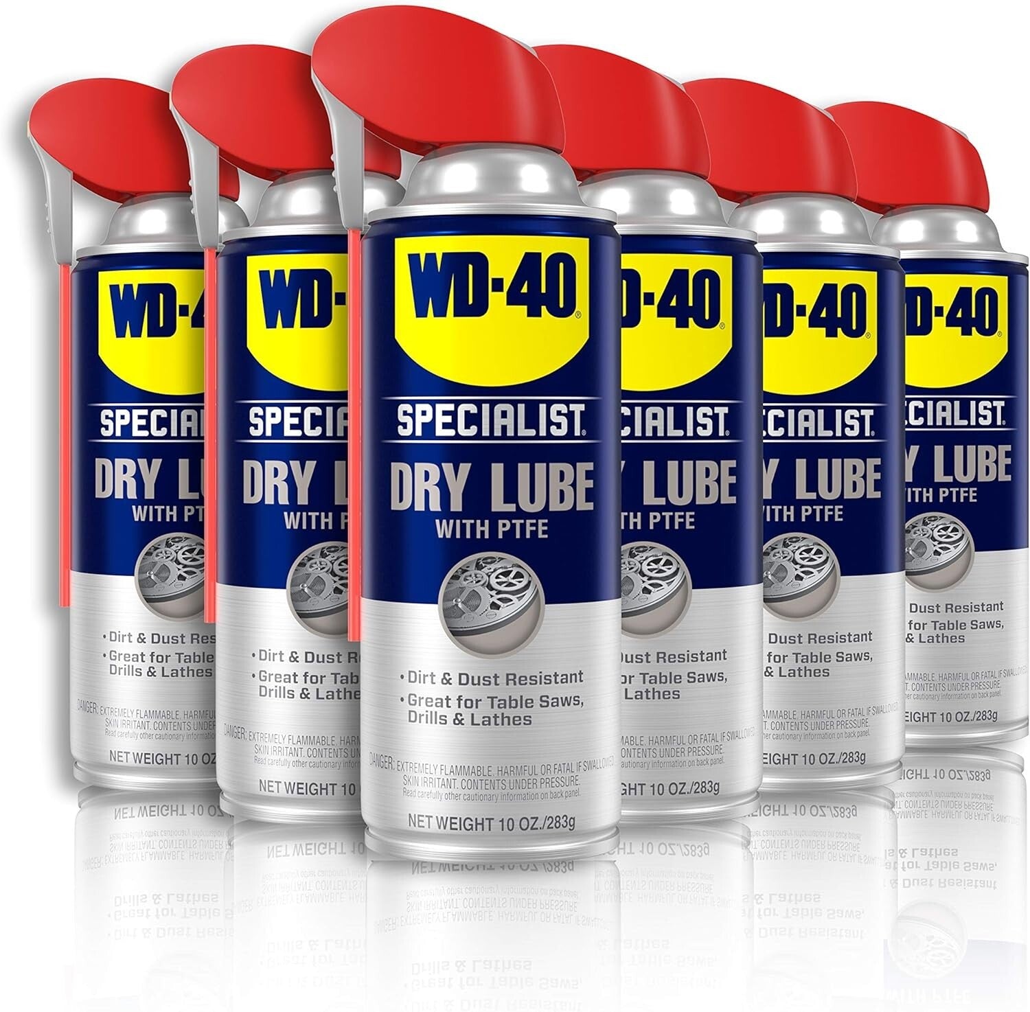 Multi-Surface Dry Lube - 10oz Dual Spray with Smart Straw Technology [6-Pack]