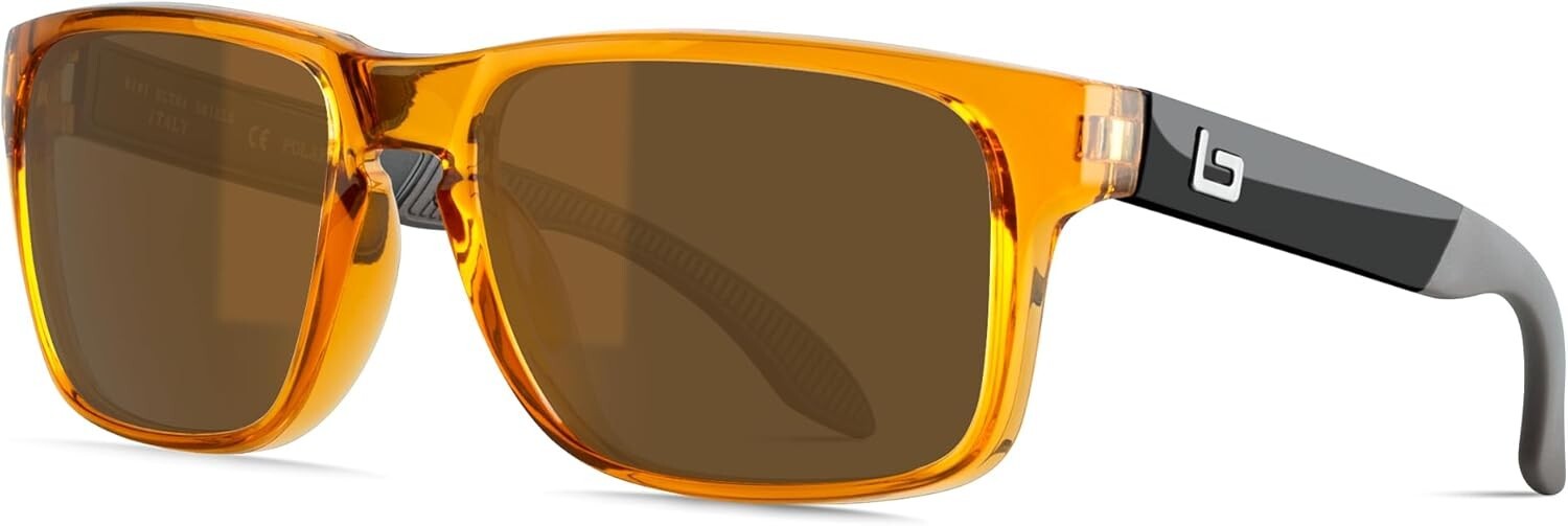 Lightweight B7066 Polarized Sunglasses with Comfort Spring Hinges - Italian Made