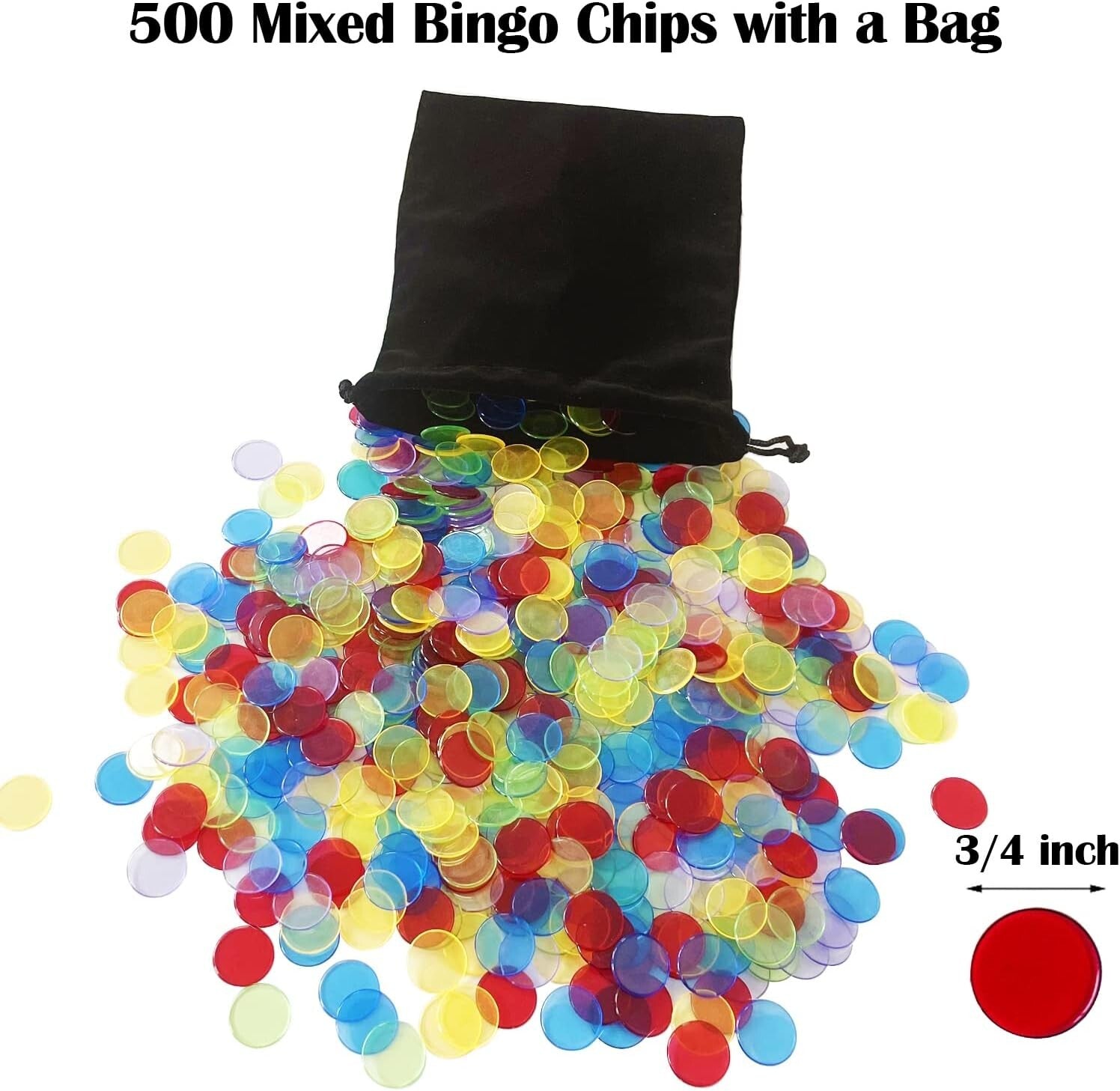 Complete Bingo Game Set - 11" Cage, 75 Balls, 500 Chips for Group Entertainment