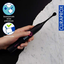 Load image into Gallery viewer, Hydrosonic Electric Toothbrush with Timer, Charger &amp; Travel Case - Black &amp; White