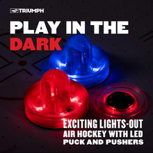 Load image into Gallery viewer, Light-Up 54-Inch Fire 'n Ice Air Hockey Table – Includes 2 LED Pushers