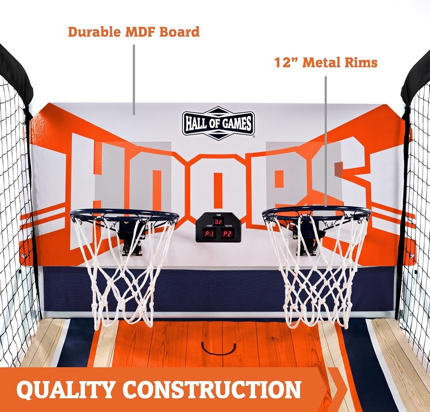 Classic Dual-Shot Indoor Basketball Game with 4 Basketballs - Fun for All Ages
