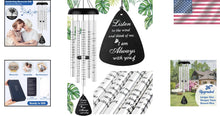 Load image into Gallery viewer, Elegant 36'' Memorial Wind Chimes with Healing Poem - Perfect for Grief Support