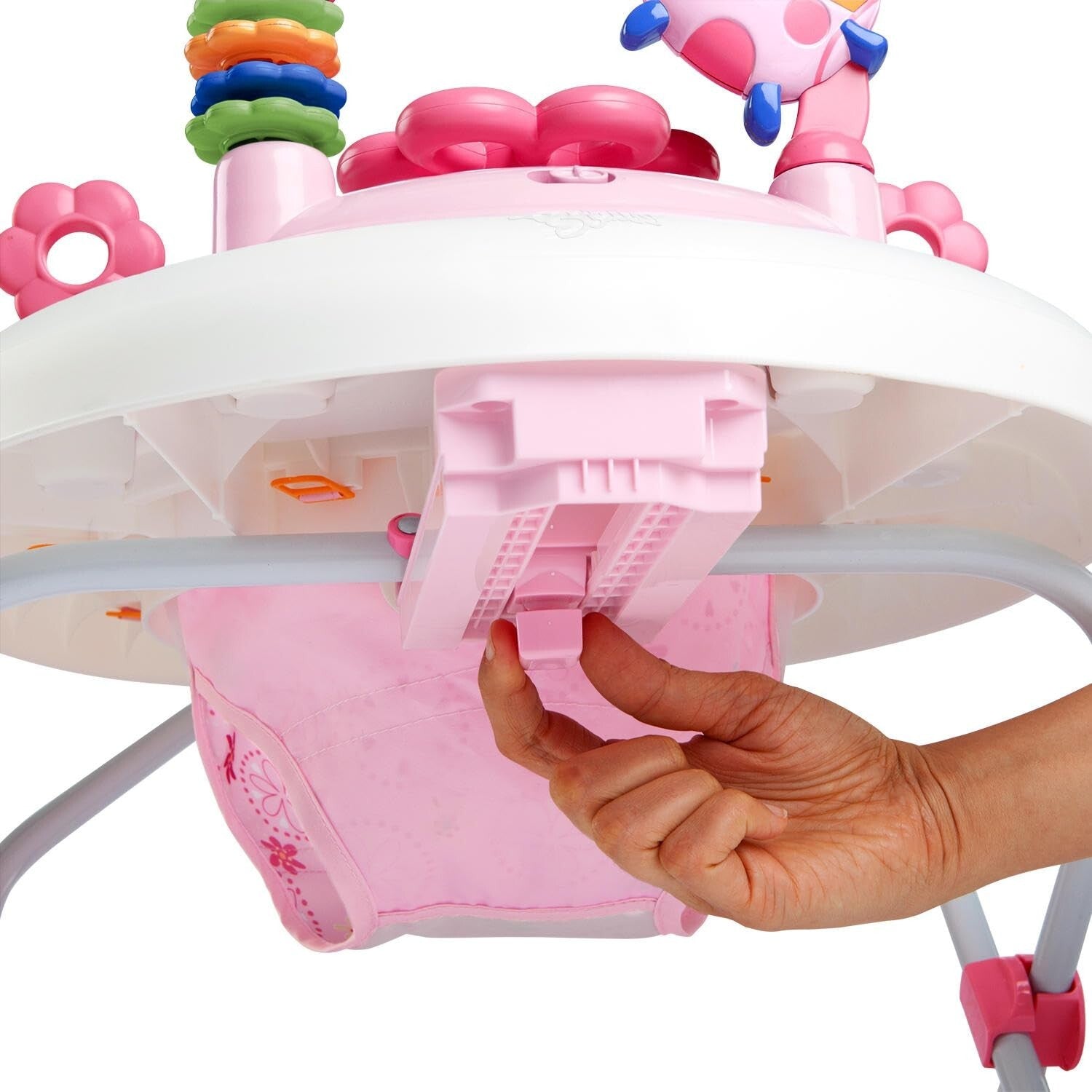 JuneBerry Walk-A-Bout Baby Walker with Lights, Sounds, & Storage-Friendly Design