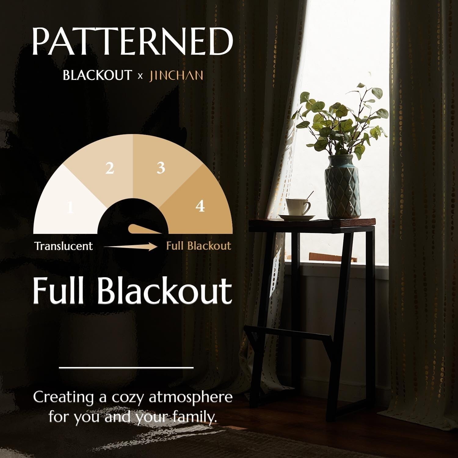 Decorative Thermal Blackout Curtains - 108 Inch Moon Phases for Modern Homes