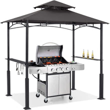 Load image into Gallery viewer, Durable 8x5 Grill Canopy Shelter with LED Light for Stylish Outdoor Cooking