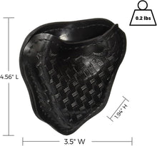 Load image into Gallery viewer, Professional Black Leather Handcuff Carrier - Fits Standard Cuffs and Duty Belts