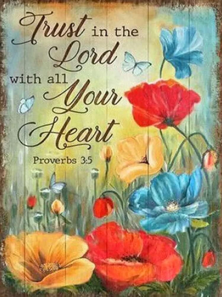 5D Bible Verse Diamond Painting Kit for Adults - Elegant Home Wall Art 12x16