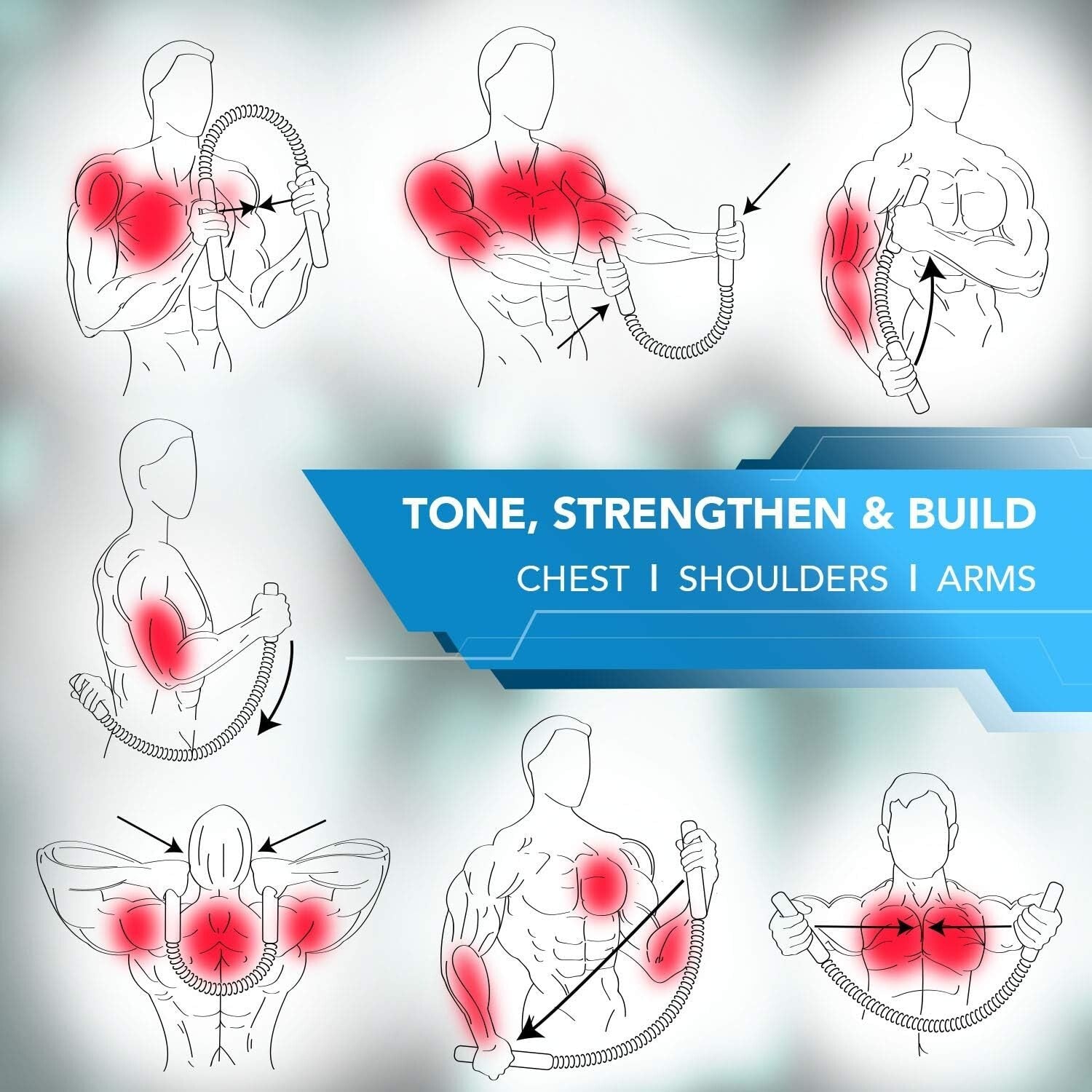 Adjustable Power Twister Bar (55-120lbs) for Effective Isometric Chest Strength