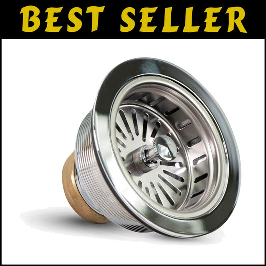 Durable Stainless Steel Sink Drain Assembly - Easy to Install & Clean, 1.79 Size