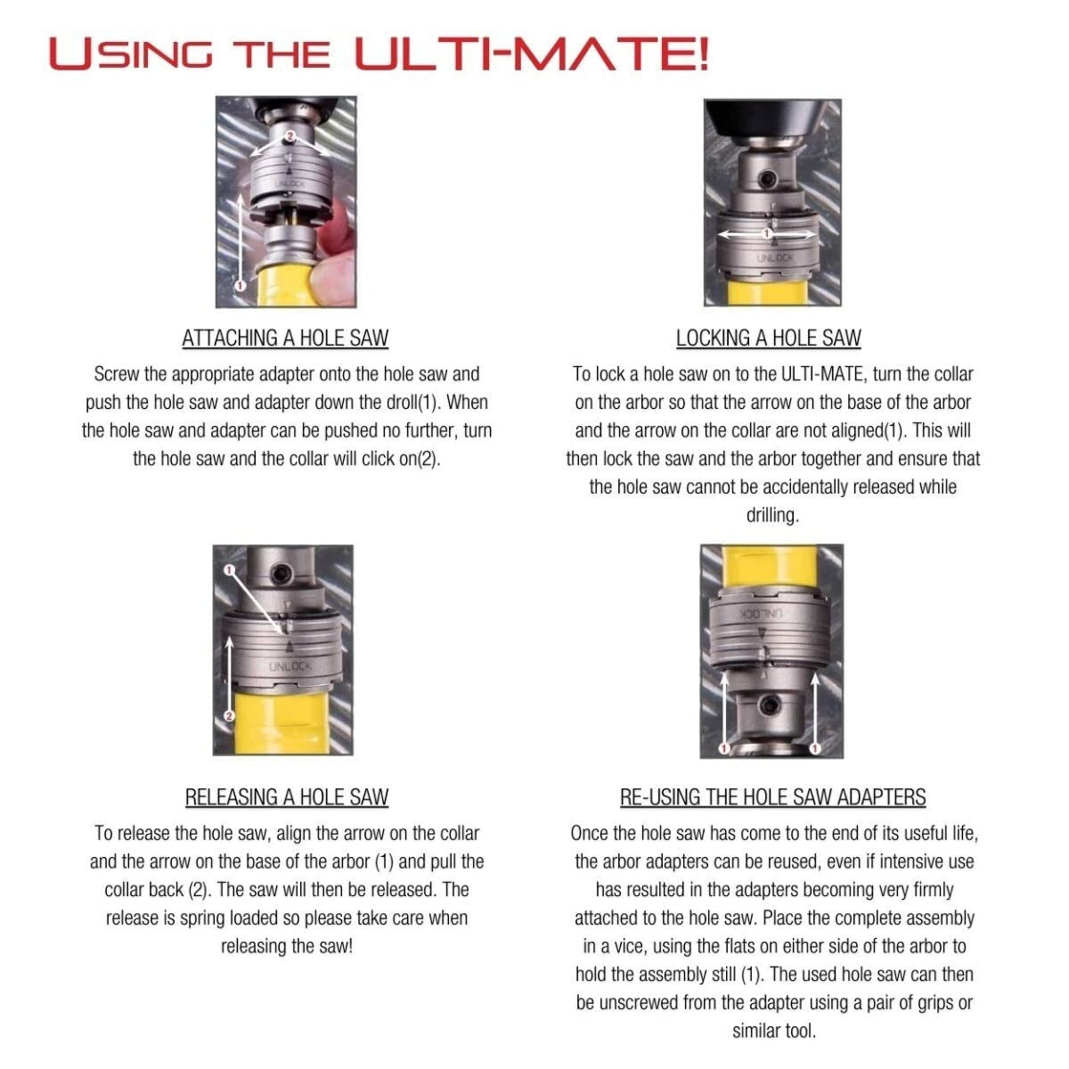 High-Speed Bi-Metal Hole Saw for Precision Cutting - Wood and Metal Applications