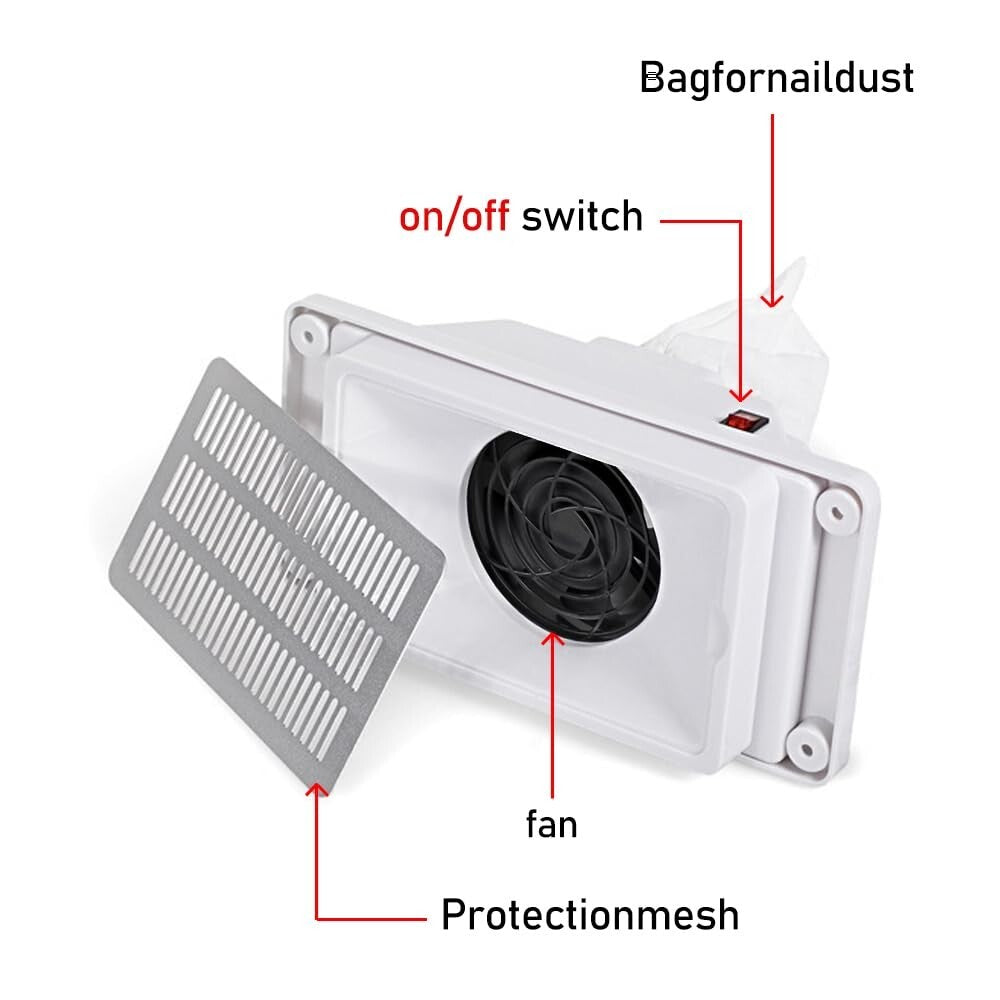 Folding Beauty Manicure Table with Safety Lock Legs & Cushion Wrist Pad, Black