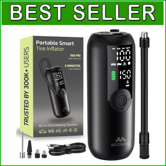 150 PSI Portable Air Compressor & Tire Inflator with Digital Gauge - Lightweight