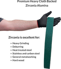 Load image into Gallery viewer, Heavy-Duty Zirconia Sanding Belts - 80 Grit, 2x48 Inch, Perfect for Metalwork