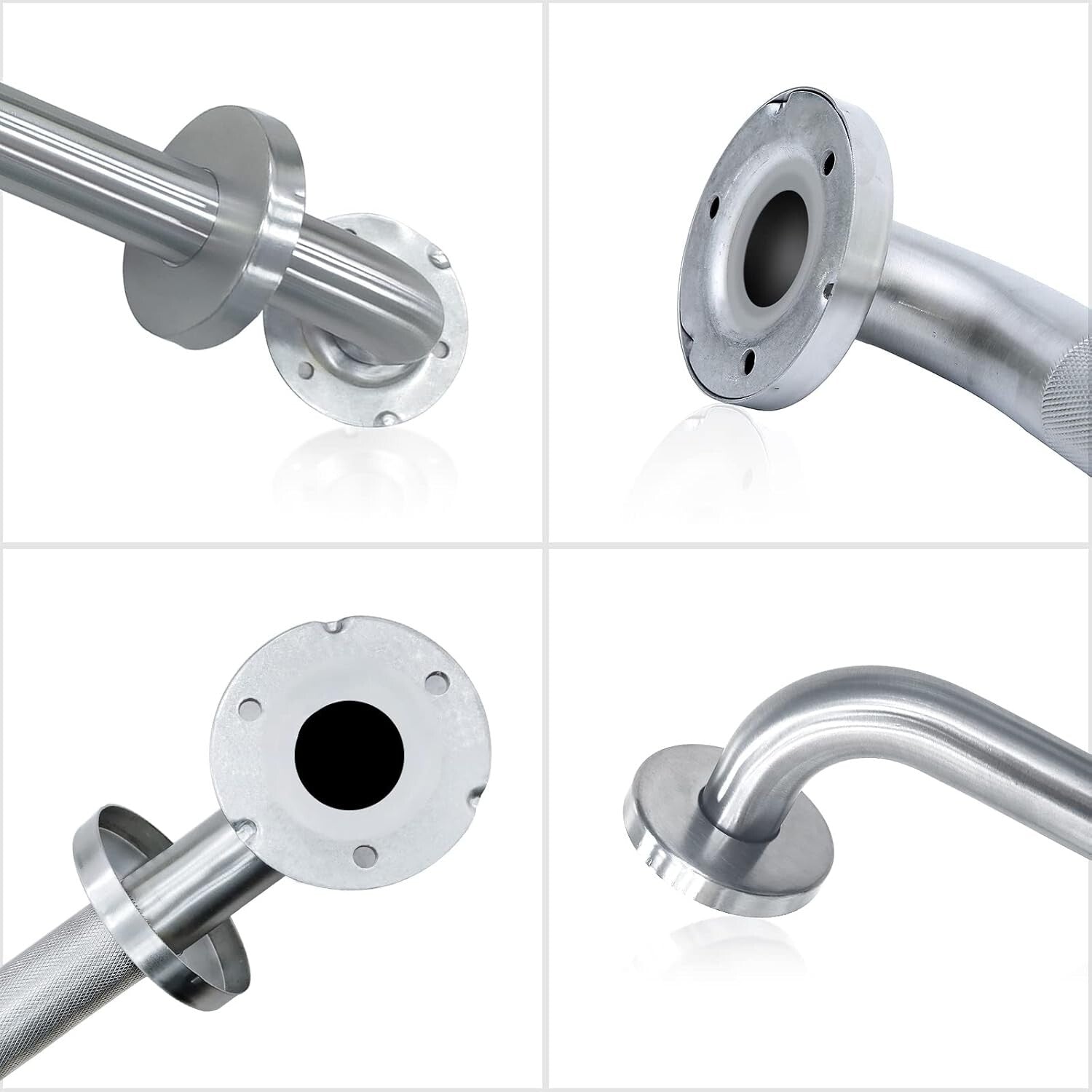 Durable 18" Grab Bars with Concealed Screws - Perfect for Seniors and Kids