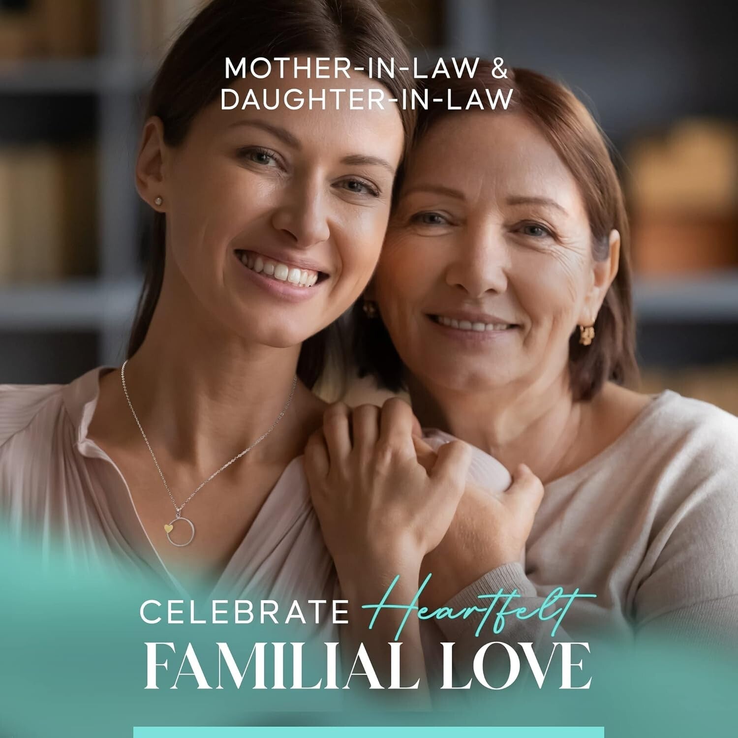 Handmade Silver Circle Charm Necklace with Bronze Heart – Perfect Gift for Da...