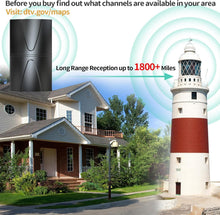 Load image into Gallery viewer, Amplified 1800 Miles 4K HD TV Antenna for Free Local Channels - Cuts Cable Costs