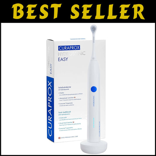 Hydrosonic Electric Toothbrush with Travel Case - Gentle & Efficient Cleaning