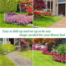 Load image into Gallery viewer, Elegant White Metal Garden Edging 35ft for Animals - Easy Setup &amp; Customizable