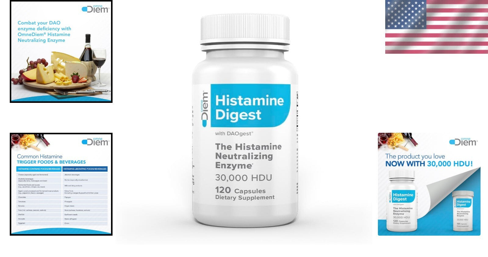 Fast-Acting Diamine Oxidase Enzyme - 120 Caps for Histamine Sensitivity Support
