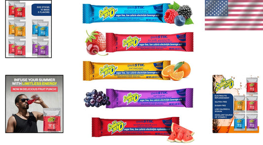 500 Sugar-Free Electrolyte Packets - Refreshing Flavors for Active Lifestyles