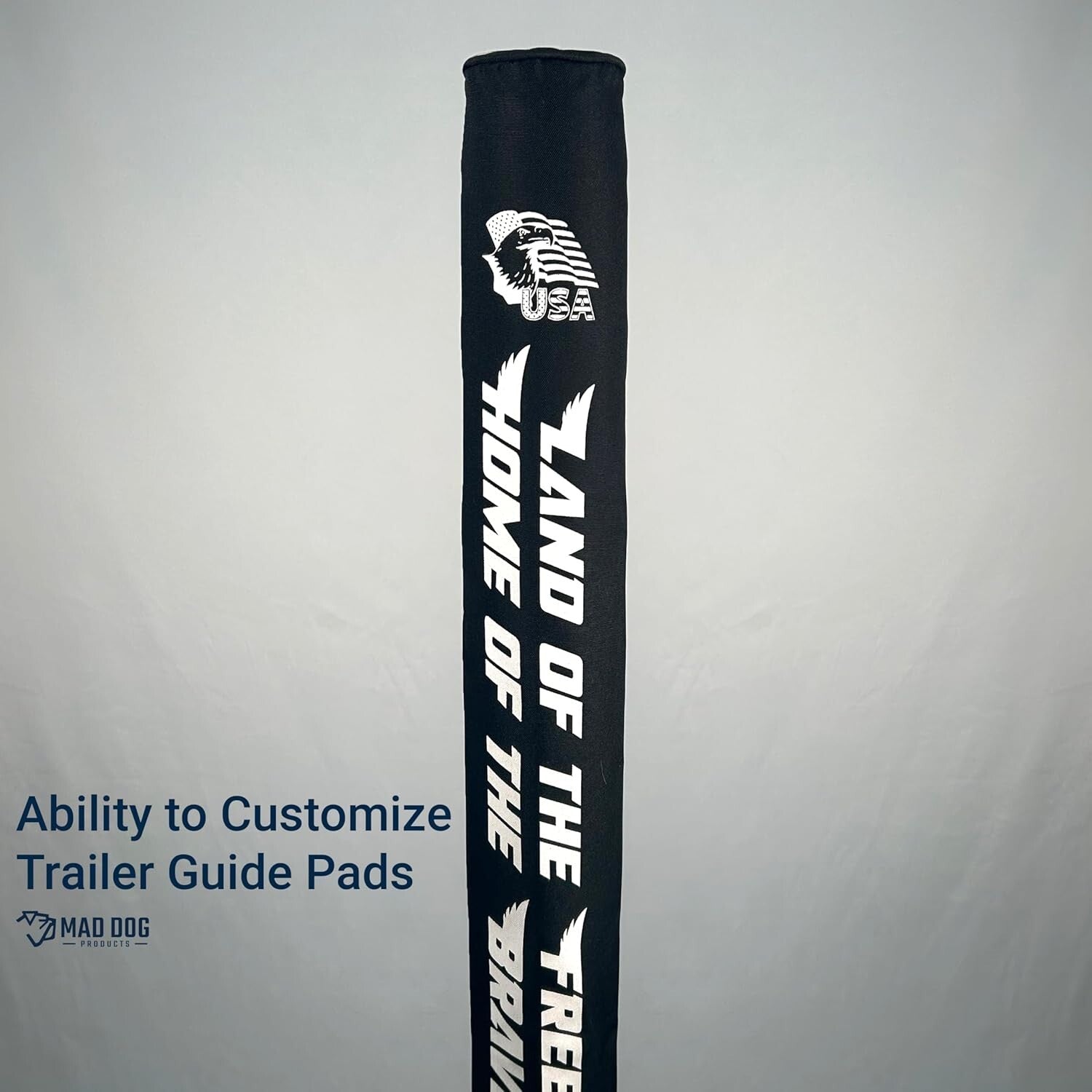 Heavy-Duty Black Boat Trailer Guide Pole Pads - 48-Inch UV Fade Proof Set of Two