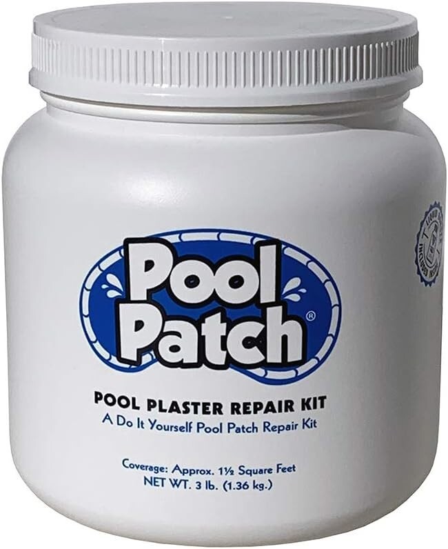 Fast-Curing Pool Plaster Repair Kit - 3 lbs of Premium White Cement Solution