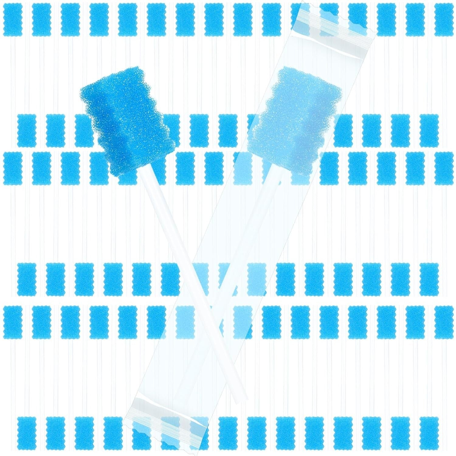 500 Bulk Disposable Sponge Swabs for Oral Hygiene - Perfect for Elderly Care