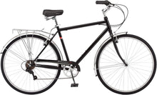 Load image into Gallery viewer, 7-Speed Unisex Hybrid Bike with Retro Steel Frame and Cargo Rack for Easy Riding