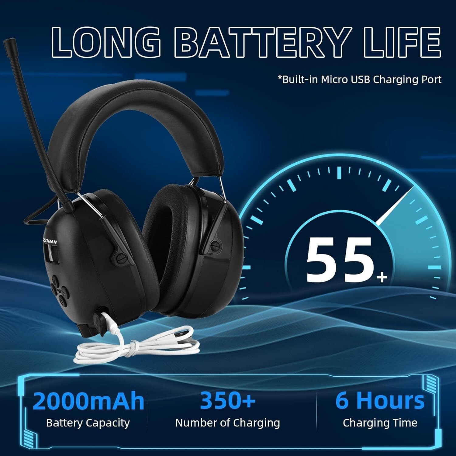 Advanced Noise-Cancelling Headphones with Bluetooth & AM/FM Radio Reception